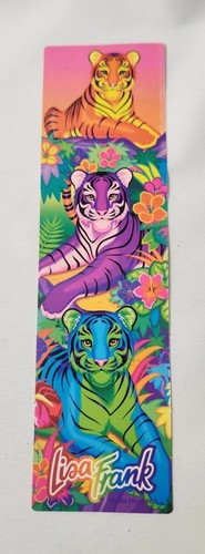 Vintage Lisa Frank Bookmark Fantastic World Of Lisa Frank Tigers Purple Blue
