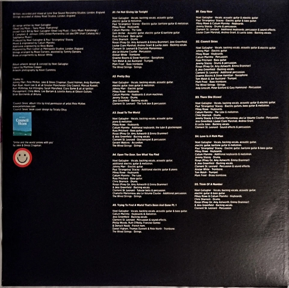 Noel Gallagher's High Flying Birds Council Skies, Vinyl LP, Bonus 7" Single, Ex — 第 4/4 张图片