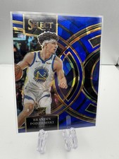 2023-24 Panini Select - Premier Level Brandin Podziemski #104 Blue Cracked...