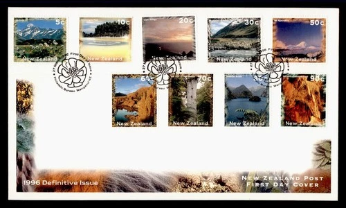 DR WHO 1996 NEW ZEALAND FDC LANDSCAPE CACHET COMBO M71896