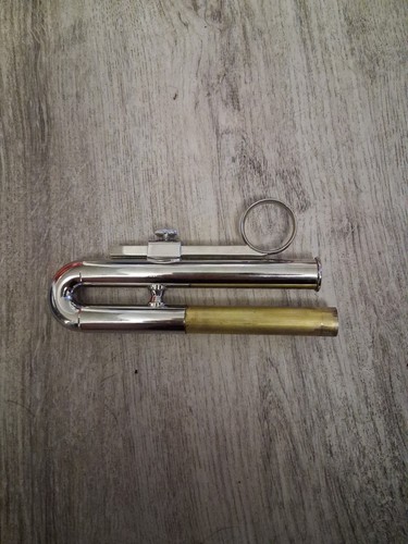Conjunto deslizante trompeta tercera válvula, placa de latón y plata - Imagen 2 de 4