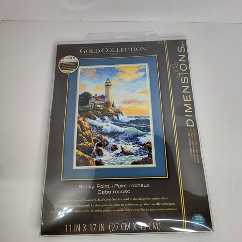 Rocky Point Lighthouse Dimensions Counted Cross Stitch Kit Sealed 2011 - Picture 2 of 7