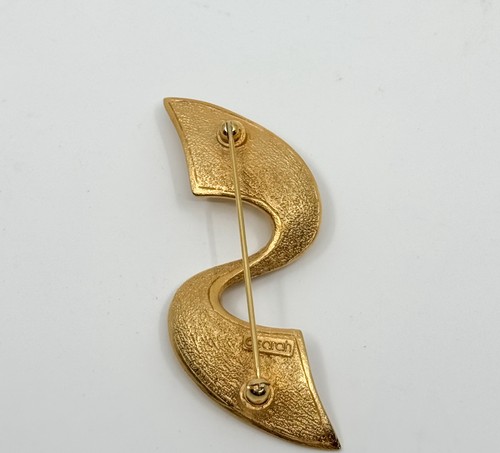 Vintage Sarah Coventry Signed Gold Tone “S” Pin Brooch, Retro Initial Jewelry - Picture 4 of 5