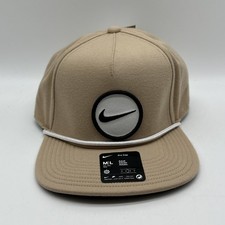 Nike Pro Cap Structured Dri-FIT Golf Hat Tan Brown Snapback M/L HF7482-200