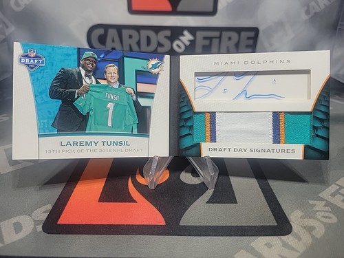 LAREMY TUNSIL 2016 PANINI LIMITED DRAFT DAY SIGNATURES BOOKLET RC #45/55 MIAMI - Picture 1 of 5