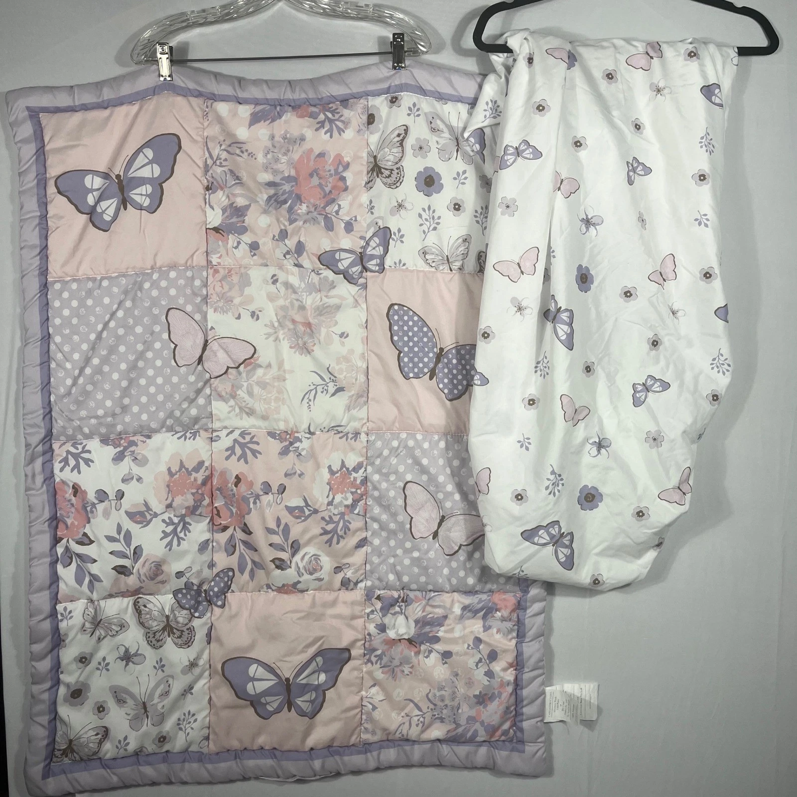 Vtg 90s Y2K 2pc Butterfly Baby Crib Bedding Set Purple Pink Floral Quilt & Sheet
Opens in a new wind