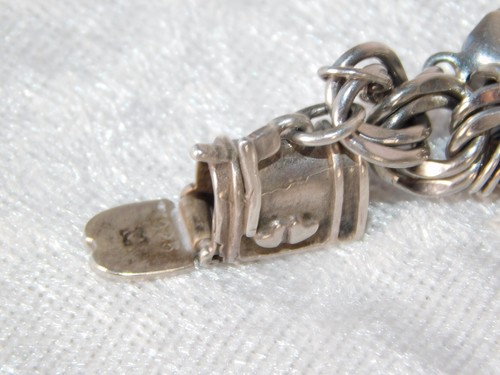 Vintage James Avery Sterling Silver Charm Bracelet 12 Charms Not Avery 50 grams - Picture 10 of 12