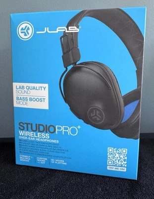 JLab Studio Pro+ Wireless Over-Ear Headphones 65+ Hours Playtime-BLACK- New - Image 1 of 4