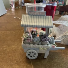 San Francisco Music Box Anna Rosa Flower Cart “ PLEASE READ DESCRIPTION”