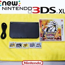 Nintendo New 3DS XL Handheld Gaming System - Black- Top IPS Screen w/ 6 Games