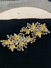 2Pcs Wedding Hair Clips Rhinestone Pearl Hair Accessories for Bridal Women Girls
