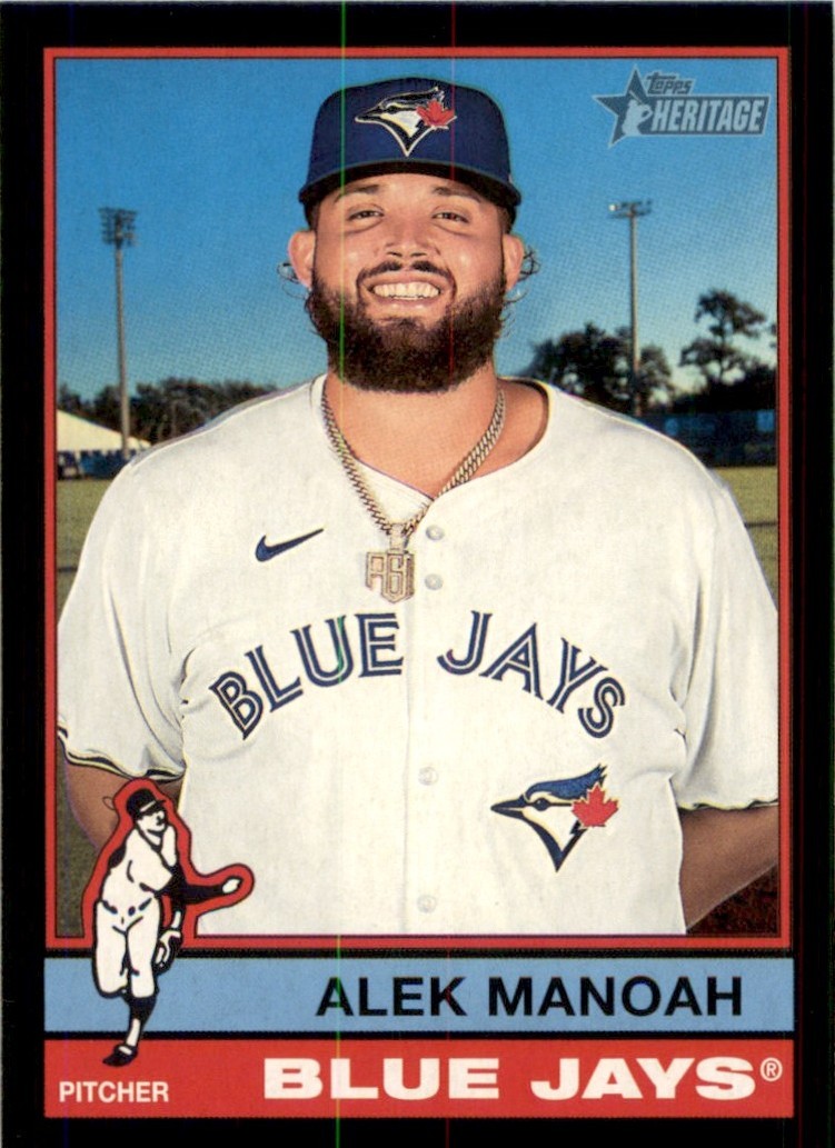 2025 Topps Heritage Black Border Alek Manoah SP Toronto Blue Jays #486