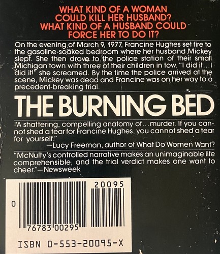 The Burning Bed Faith McNulty True Crime Francine Hughes 1981 Vintage Paperback - Imagen 3 de 17
