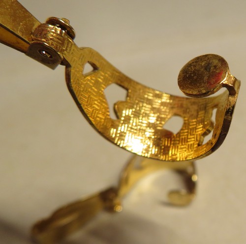 Splendidi orecchini vintage estate tono oro cloisonné clip ad anello toni della terra fiori - Foto 13 di 17