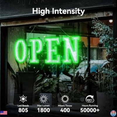 Open Sign for Business Super Bright LED Flashing Open Signs 40x14