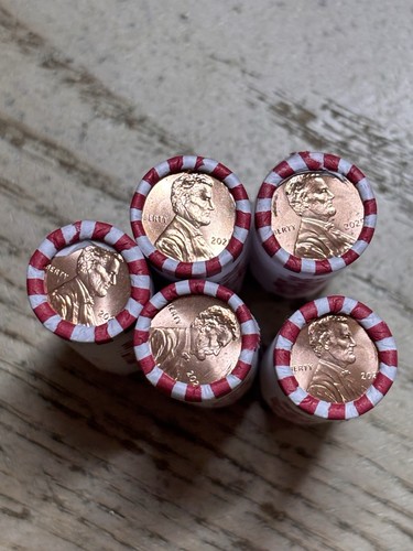 2025 Philadelphia Minted Lincoln Shield ๐ก๏ธ Pennies Lot Of 5 Rolls 250 Pennies - Picture 3 of 6