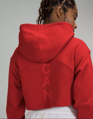 Lululemon Team Canada All Yours Cropped Hoodie Crimson Size 6 Olympics - Picture 2 of 8