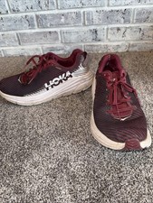 Hoka One One Womens Rincon 2 Maroon White Running Walking Shoes Size 9 Used