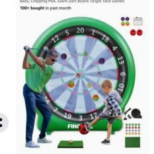 Inflatable 6ft Giant Dartboard, Golf Darts Kick Darts, Soccer & Green Dartboard