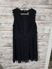 NWT  Tommy Hilfiger blue lace fit and flare sleeveless dress.  Size 14