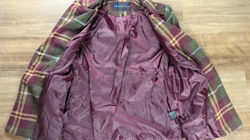 Damen Vintage karierter Wollmischung Peacoat - zweireihig, komplett gefüttert, Größe S - Bild 18 von 20