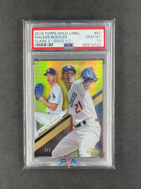 2019 Topps Gold Label Class 2 Walker Buehler Gold 1/1 PSA 10 Dodgers