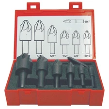 KEO 55038 Countersink Set,7 PC,6 FL,82 Deg,HSS 1DBU2