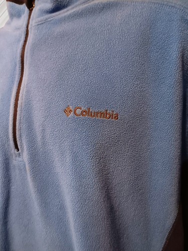 Columbia Sz XL Lightweight Fleece Jacket, Blue/Black, 1/3 Zip. NS-17 - Picture 3 of 9