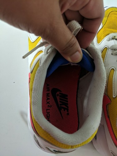 Nike AIR MAX2 LIGHT University Gold Flash Crimson A01741-700 Boy 4.5 - Picture 9 of 12
