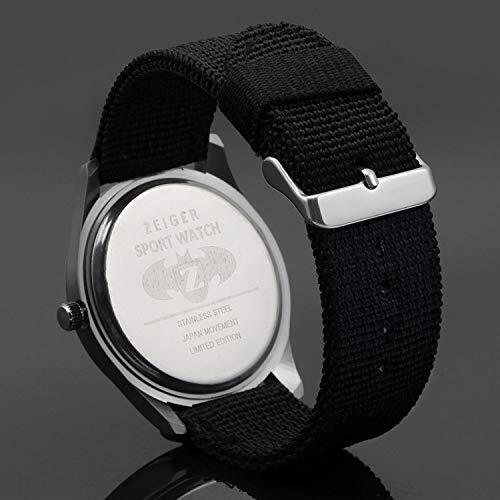 Zeiger Herren-Armbanduhr Militär Datum Quarz Analog Sportuhr Nylon mit Uhrenb... - Bild 7 von 9