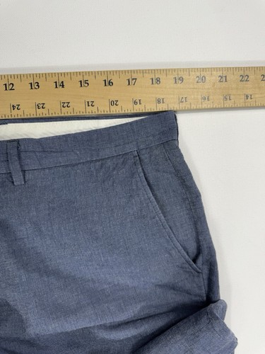 J Crew Bowery Classic Fit Mens 36x32 (37x31) Linen Blend Dress Pants Modern Blue - 第 7/10 張圖片