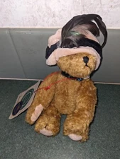 Boyds Rare & Retired Bear Feather Hat Small Plush Bear 1990-95 Archive Series