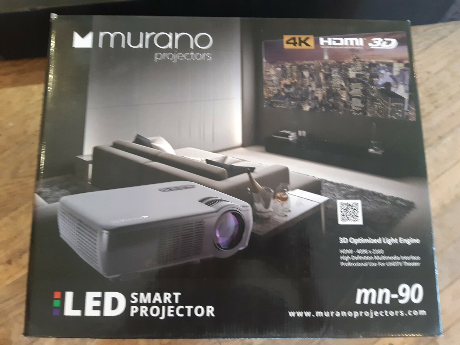 New Murano 4K LED Projector MN90 with MN72 Digital Projector Self
