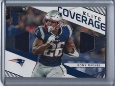 2019 Panini Donruss Elite Sony Michel Coverage Dual Jersey New England Patriots 