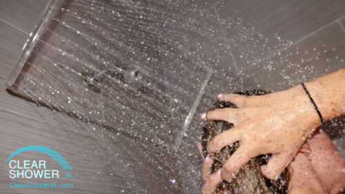 Large Crystal Clear Shower Head - Luxury Firm Pressure Rainfall Showerhead - NEW - Picture 3 of 11