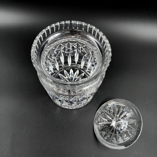 Tarro de tabaco de cristal Waterford Lismore corte brillante recipiente de vidrio con tapa grande - Imagen 3 de 11