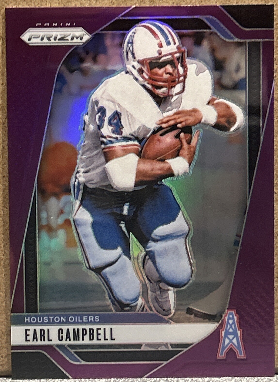 2024 Panini Prizm Football Earl Campbell Purple Prizm #19/125 - Oilers