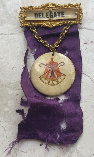 1904 Grand Encampment Bradford Delegate Badge - Rough! bg