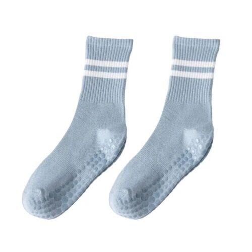Lange Pilates-Damensocken Yoga Crew mit Griff rutschfestes Training - Bild 13 von 18