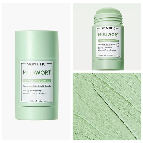 SKINTIFIC - Mugwort Acne Clay Stick 40g - Picture 4 of 4
