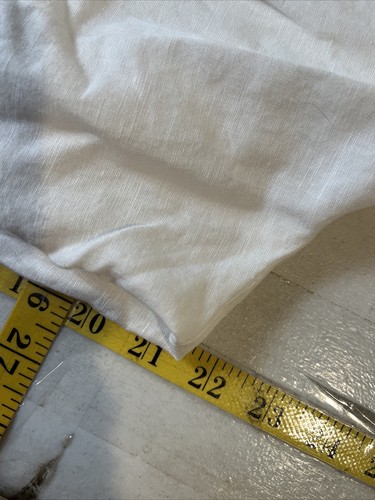 NWT White Capri Pants Liz Clairborne XL Pull on Pants Tie Waist Cute Linen Blend - Afbeelding 7 van 8