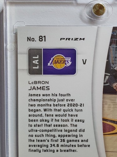 2020 Spectra LeBron James #81 Variation RED & GREEN /75 Holo - Rare - Picture 3 of 4