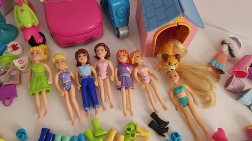 Polly Pocket Lote Más de 125 Piezas Figuras Accesorios Piscina Repuestos - Imagen 5 de 19