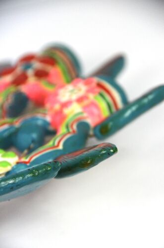 Mexican Folk Art Tree of Life 3 Candle Stick Holder Candelabra Pink Blue Birds - Picture 17 of 19