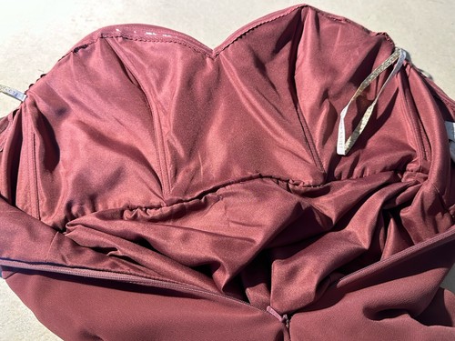 Jenny Yoo Womens Long Strapless Mauve Chiffon Event Dress Sz 2 Pre-owned - Picture 6 of 9