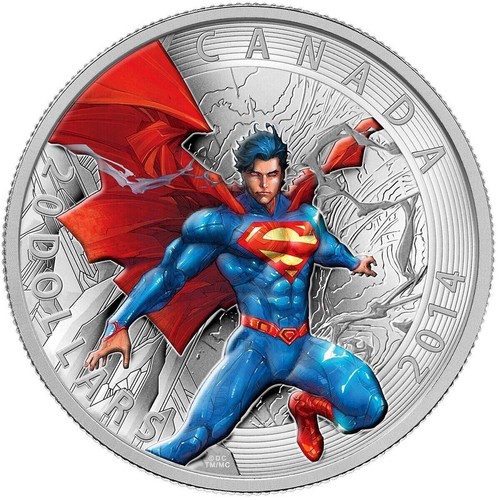 2014 Canada Silver Superman Coin Iconic Superman Comic Book Cover 2012 Annual #1