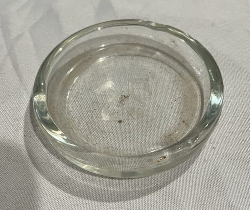 25 Aschenbecher Glas Vintage Kreiszahlen auf Boden 25 Jahre Jubiläum? - Bild 2 von 2