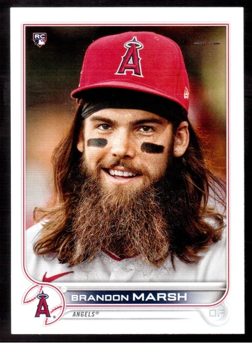 2022 TOPPS #243 BRANDON MARSH ROOKIE PHOTO VARIATION CLOSE-UP