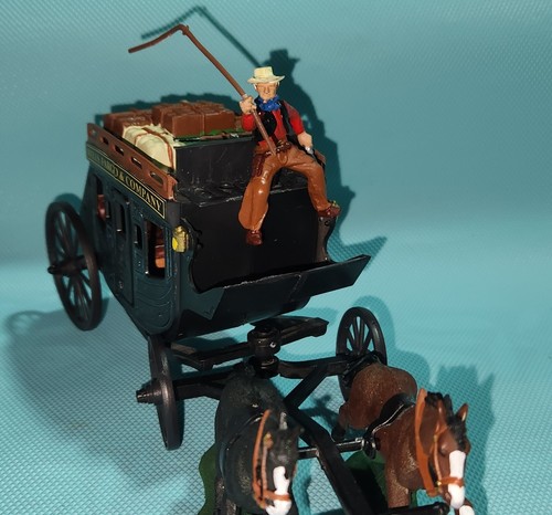FAR WEST COWBOYS WELLS FARGO Entrenador de escenario DSG JUGUETE DE PLÁSTICO SOLDADOS conjunto GRAN Bretaña - Imagen 2 de 16