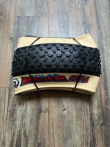 26” x 4” POLAR BEAR Pair (2) fat tire 60 TPI 20 PSI TAN Wall Bl Ebike Recommend - Picture 3 of 8